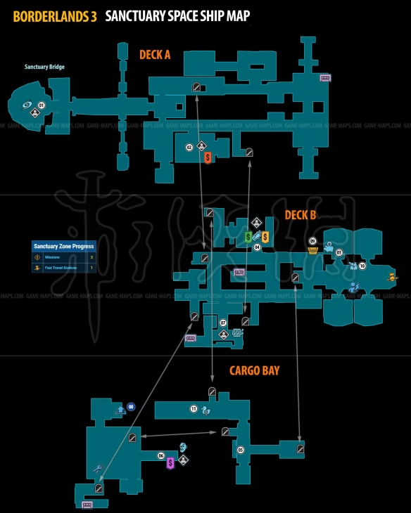 《无主之地3》避难所地图一览 避难所全地点位置介绍